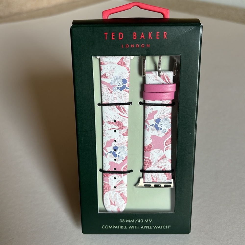 Ted Baker Floral Pink Leather Strap for Apple Watch®
